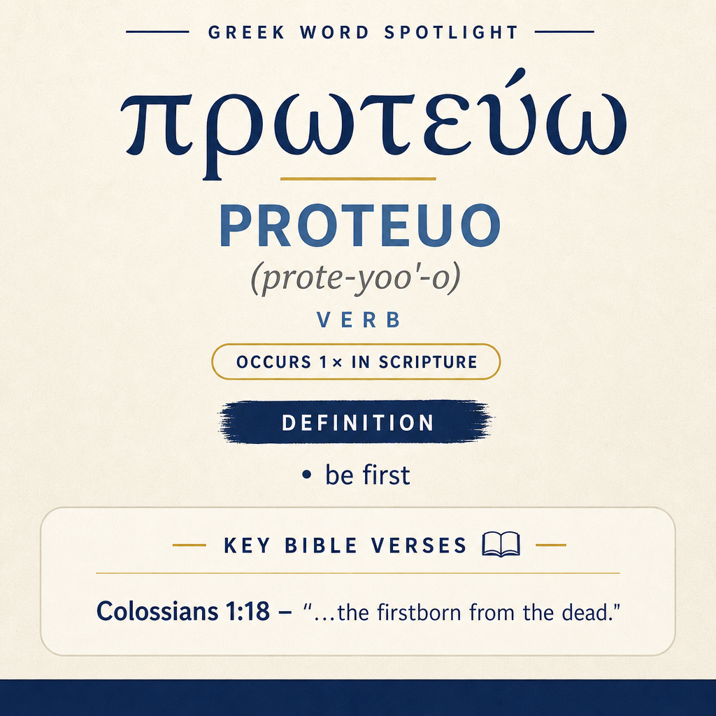 Exploring the Meaning of Proteuo in Greek statistics