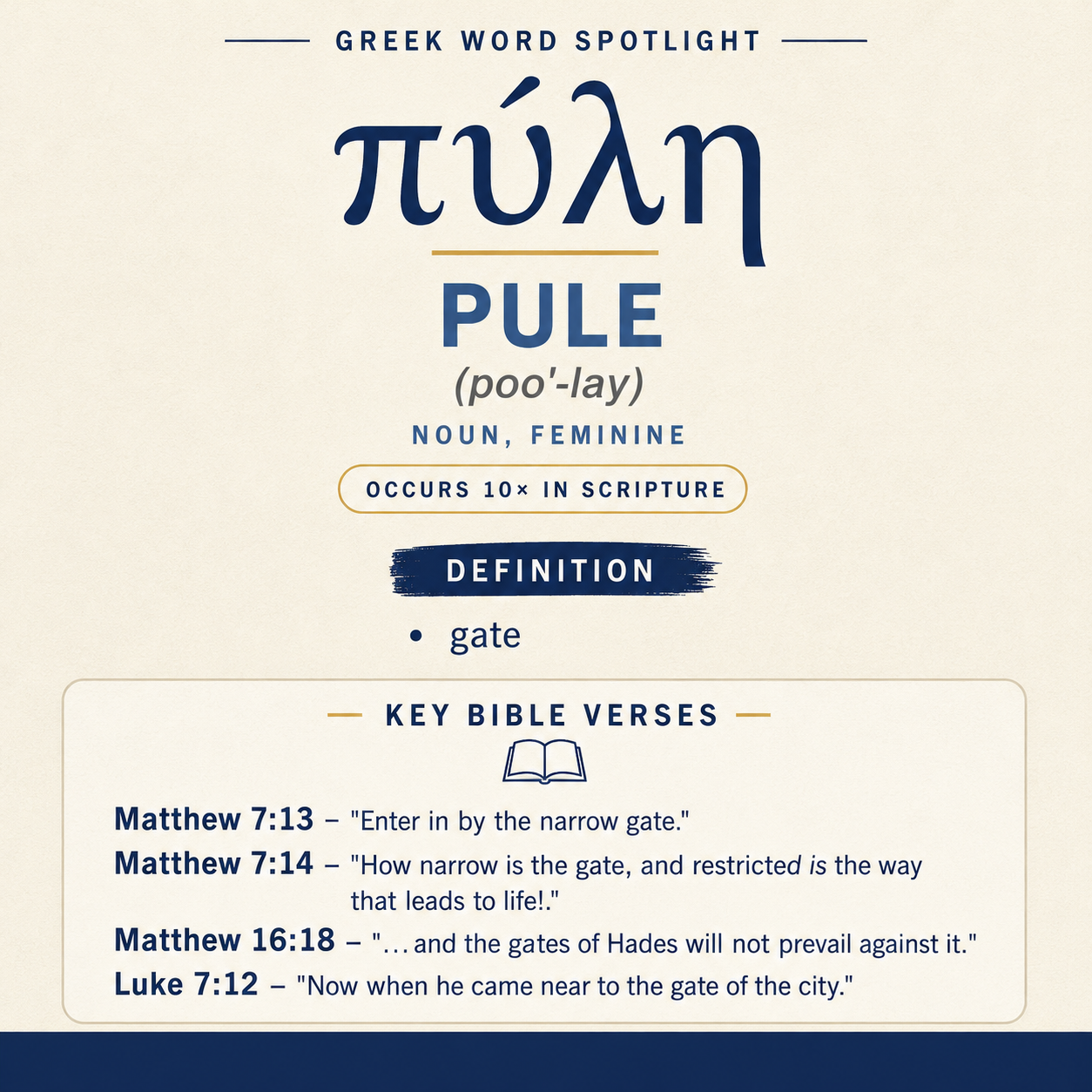 Exploring the Meaning of Pule in Greek statistics