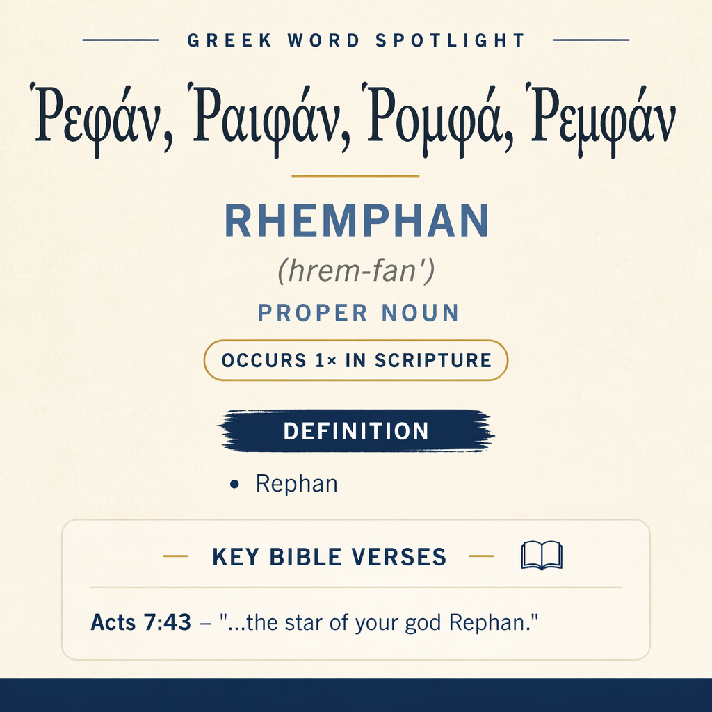 Exploring the Meaning of Rhemphan in Greek statistics