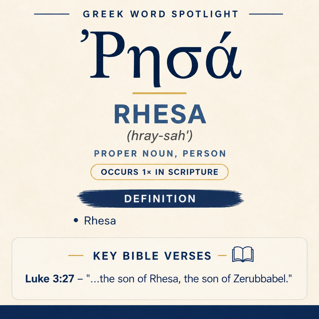 Exploring the Meaning of Rhesa in Greek statistics