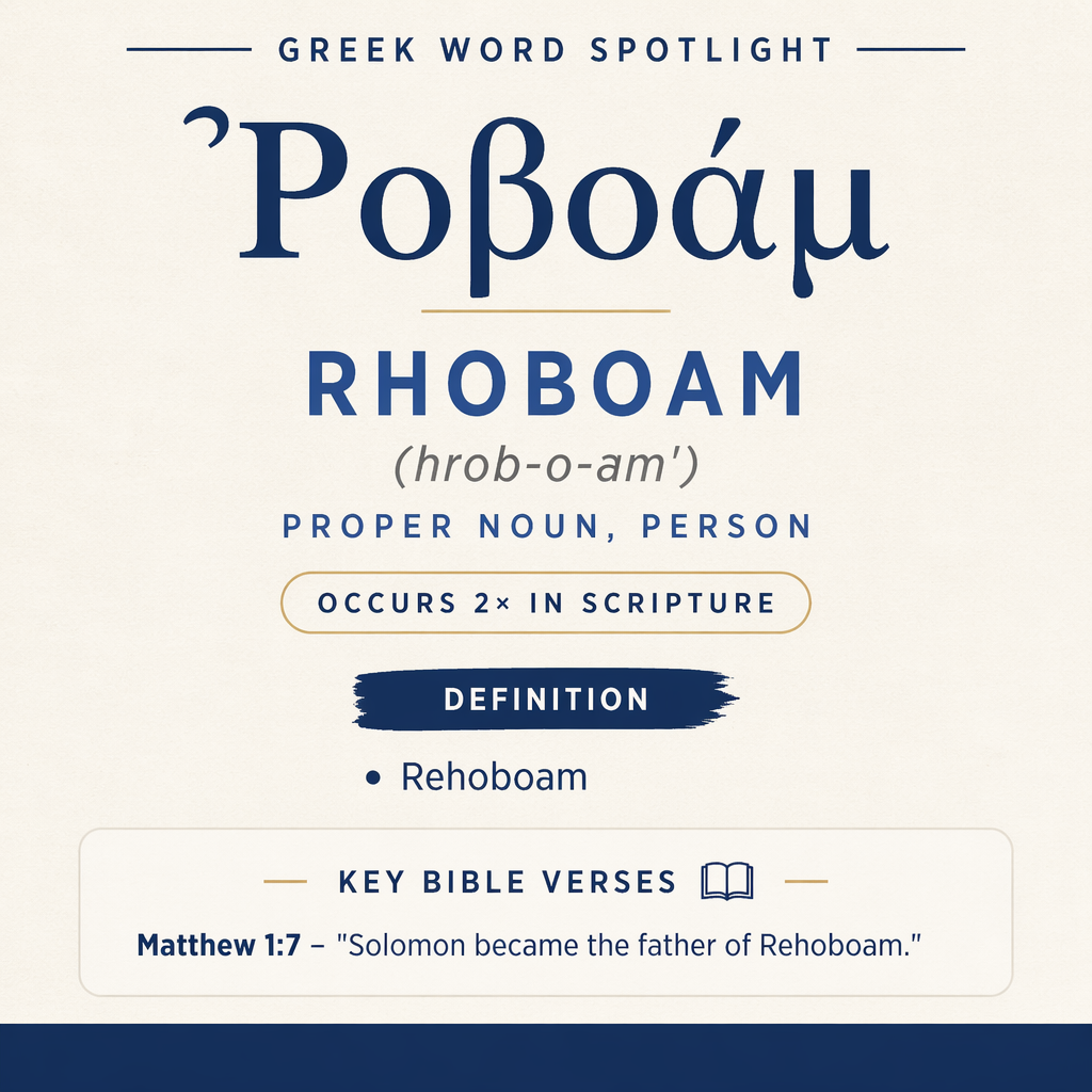 Exploring the Meaning of Rhoboam in Greek statistics