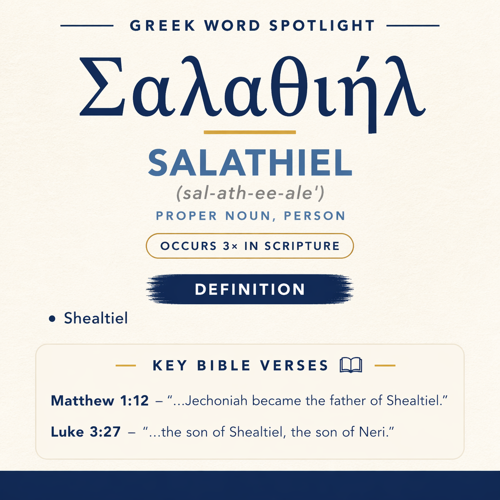 Exploring the Meaning of Salathiel in Greek statistics