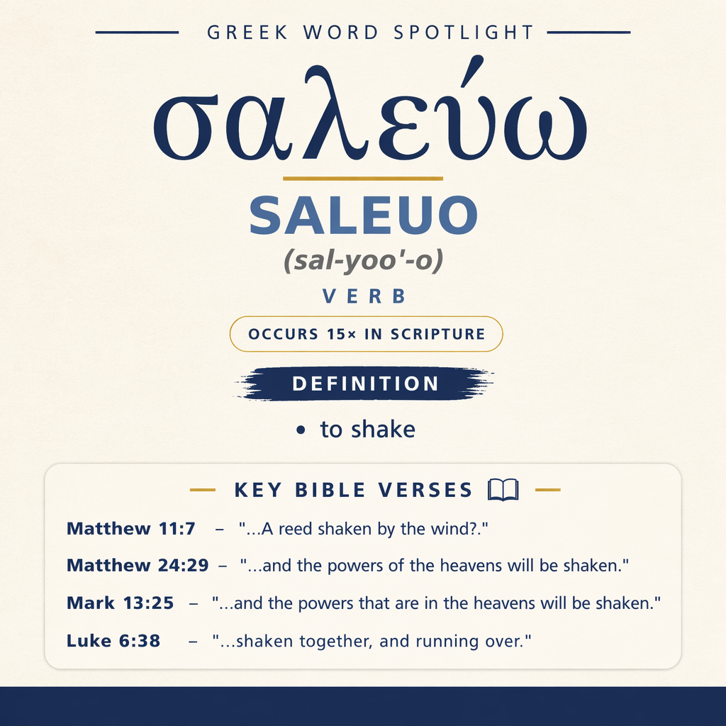 Exploring the Meaning of Saleuo in Greek statistics