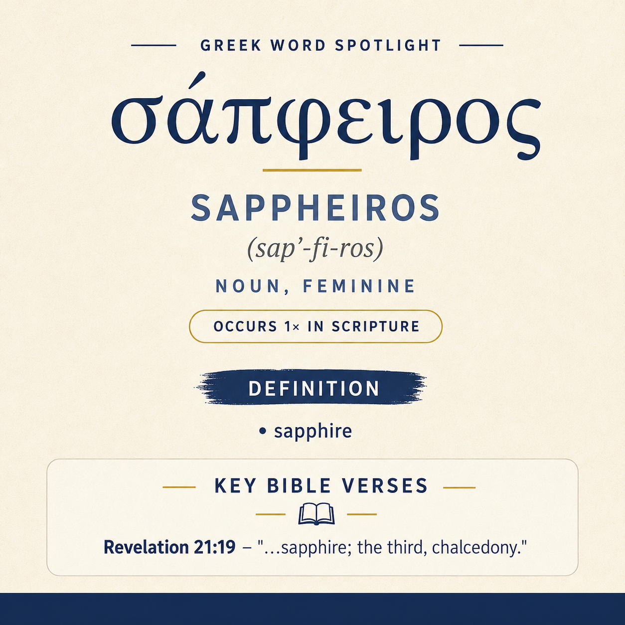 Exploring the Meaning of Sappheiros in Greek statistics