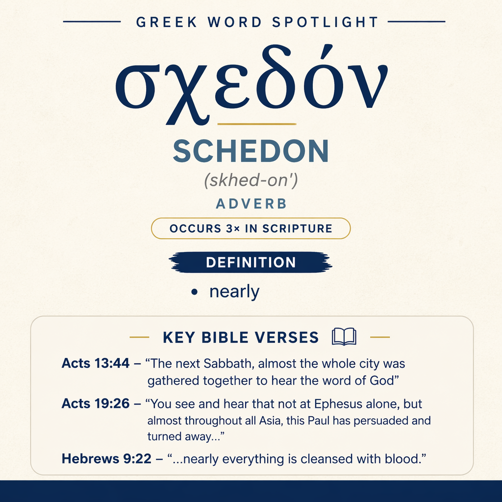 Exploring the Meaning of Schedon in Greek statistics
