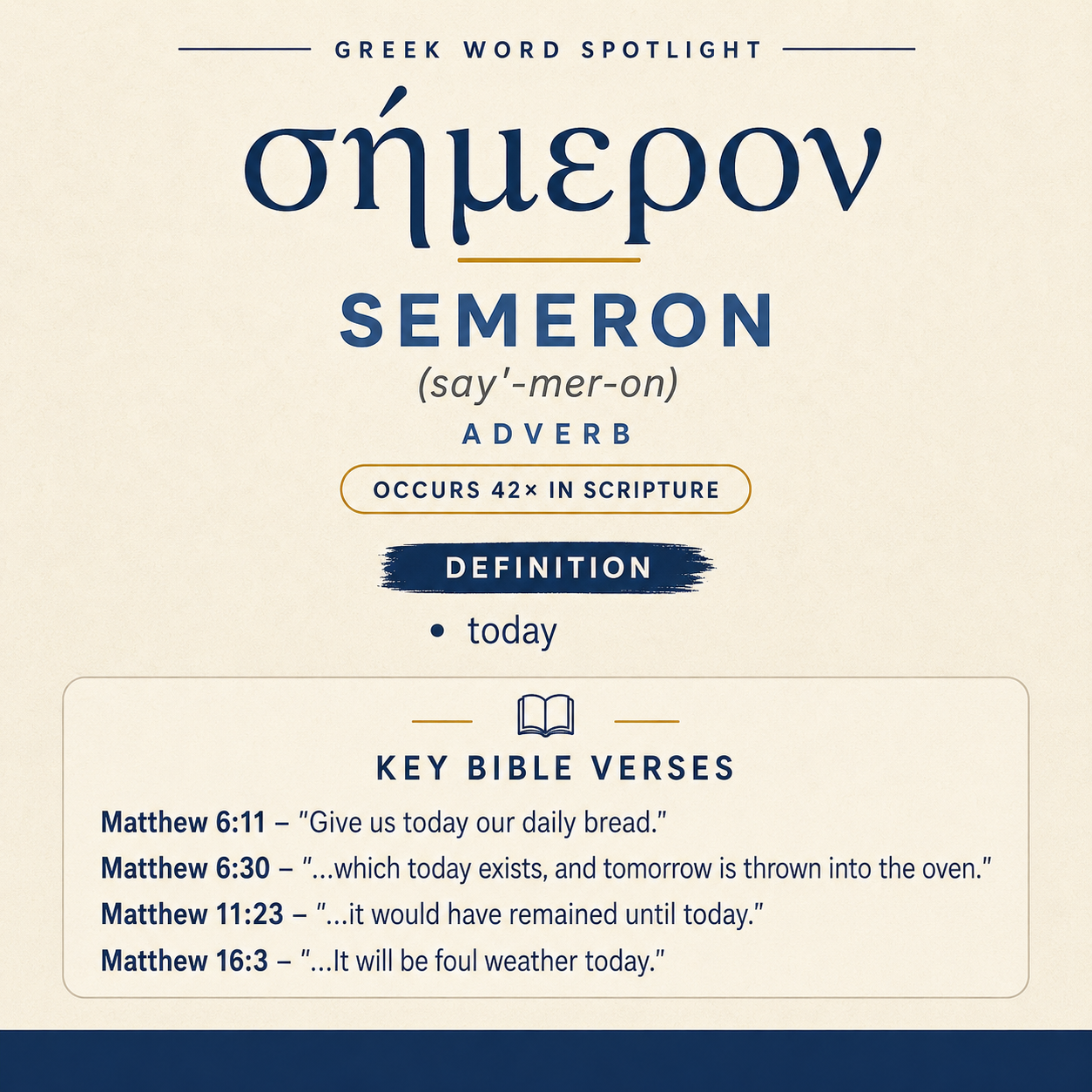 Exploring the Meaning of Semeron in Greek statistics