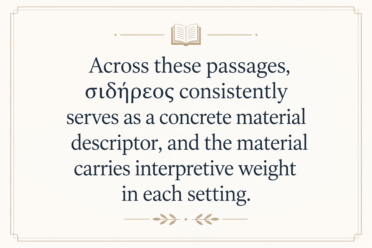 Key insight about Exploring the Meaning of Sidereos in Greek