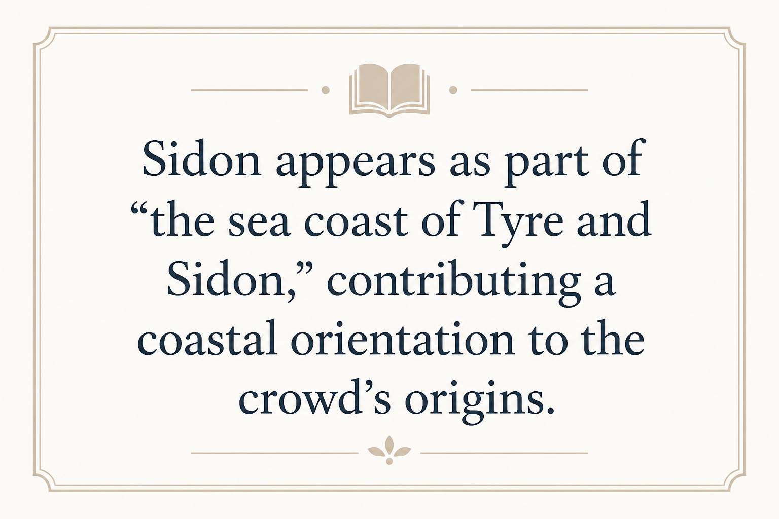 Key insight about Exploring the Meaning of Sidon in Greek
