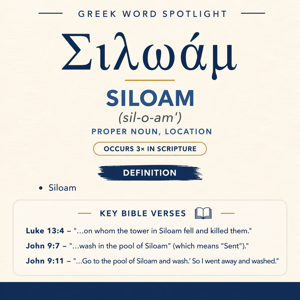 Exploring the Meaning of Siloam in Greek statistics