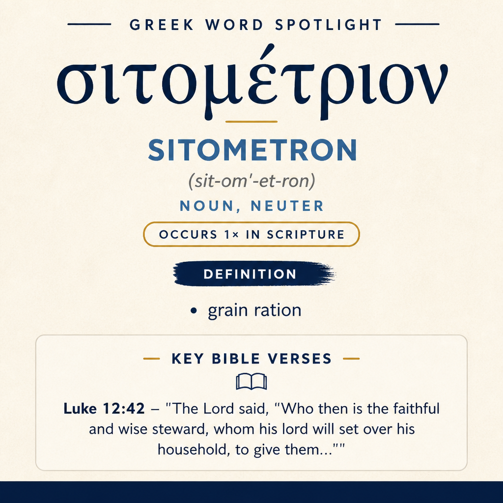 Exploring the Meaning of Sitometron in Greek statistics