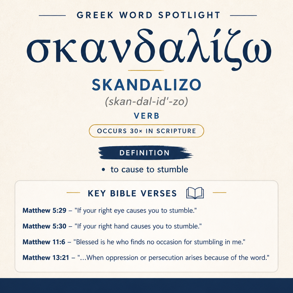 Exploring the Meaning of Skandalizo in Greek statistics
