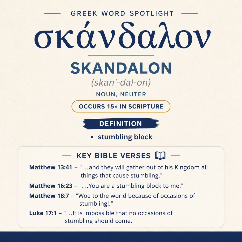 Exploring the Meaning of Skandalon in Greek statistics
