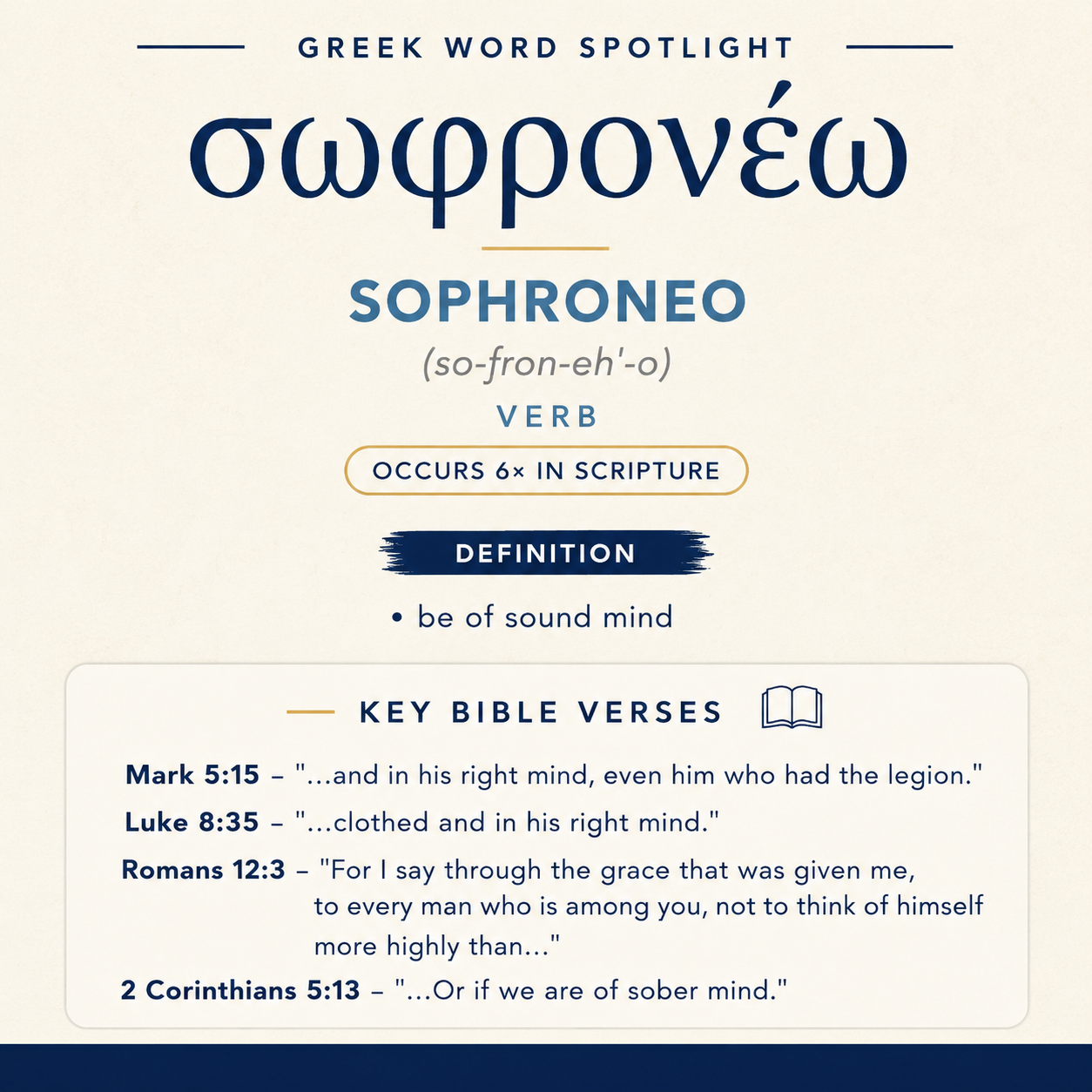 Exploring the Meaning of Sophroneo in Greek statistics