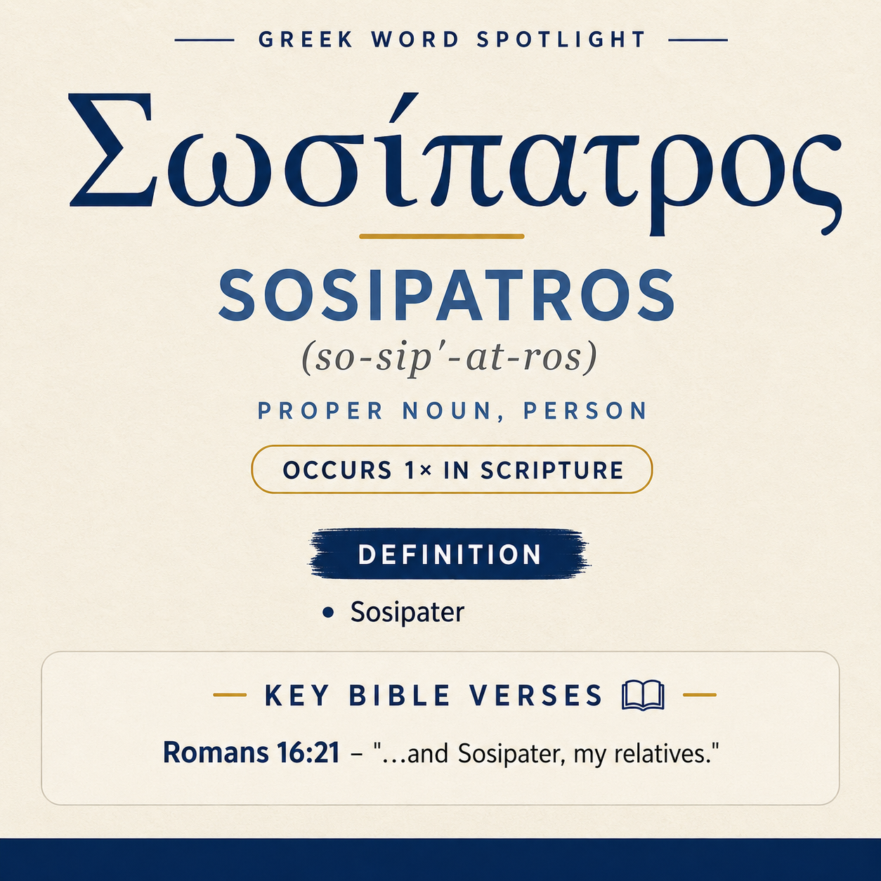Exploring the Meaning of Sosipatros in Greek statistics