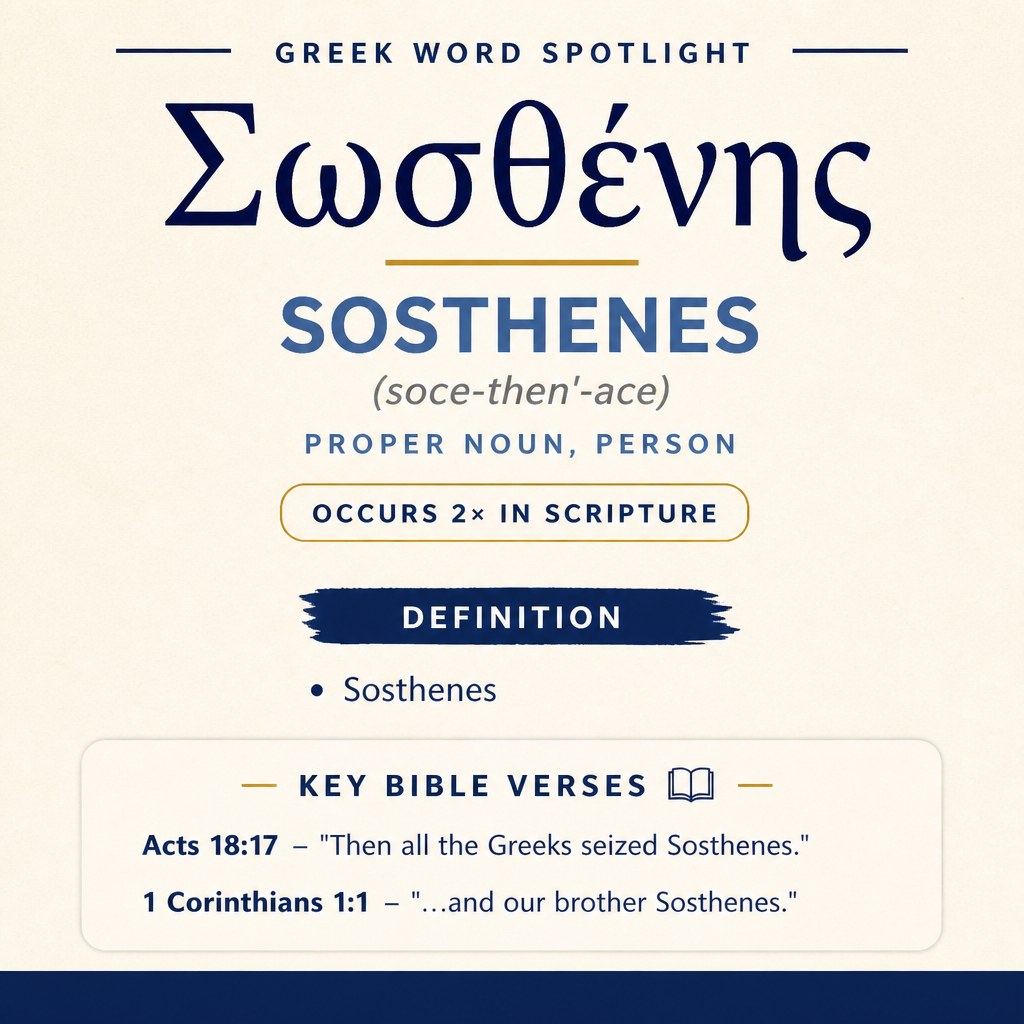 Exploring the Meaning of Sosthenes in Greek statistics