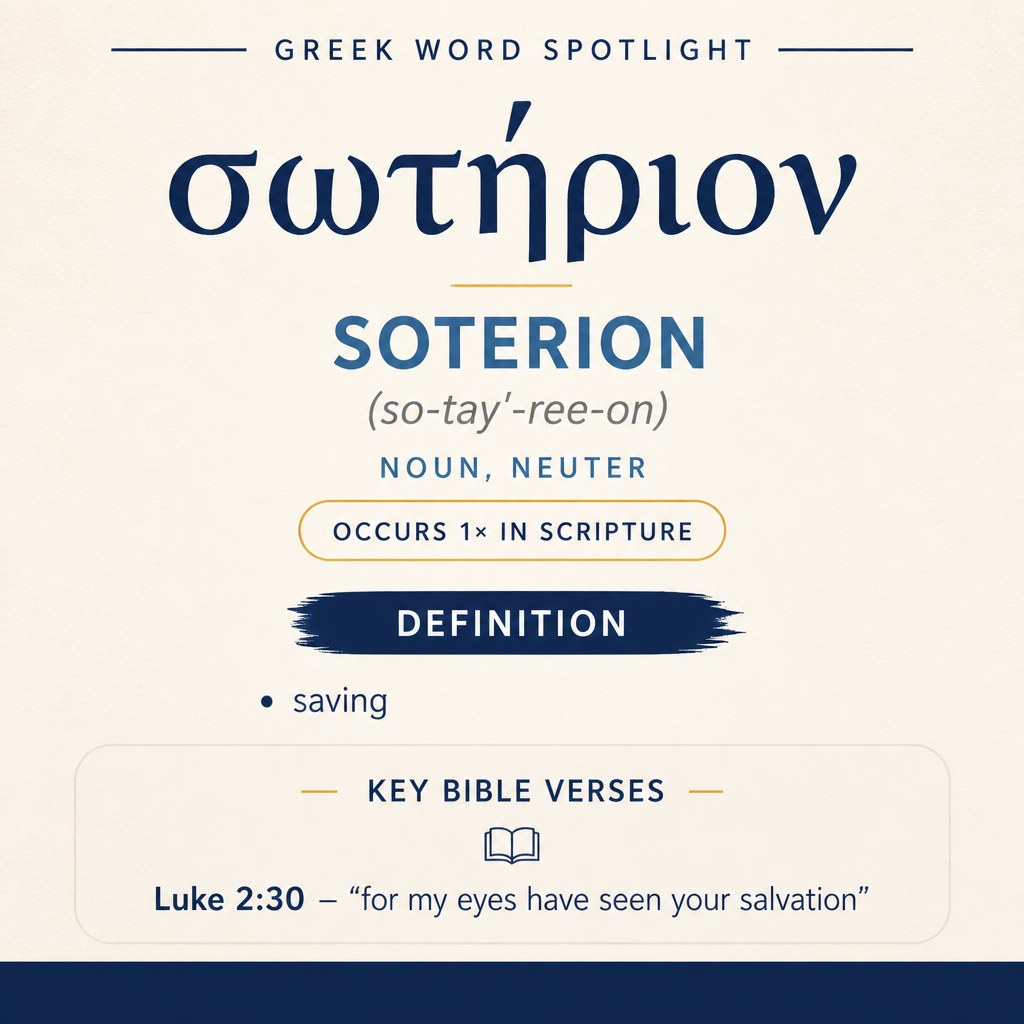 Exploring the Meaning of Soterion in Greek statistics