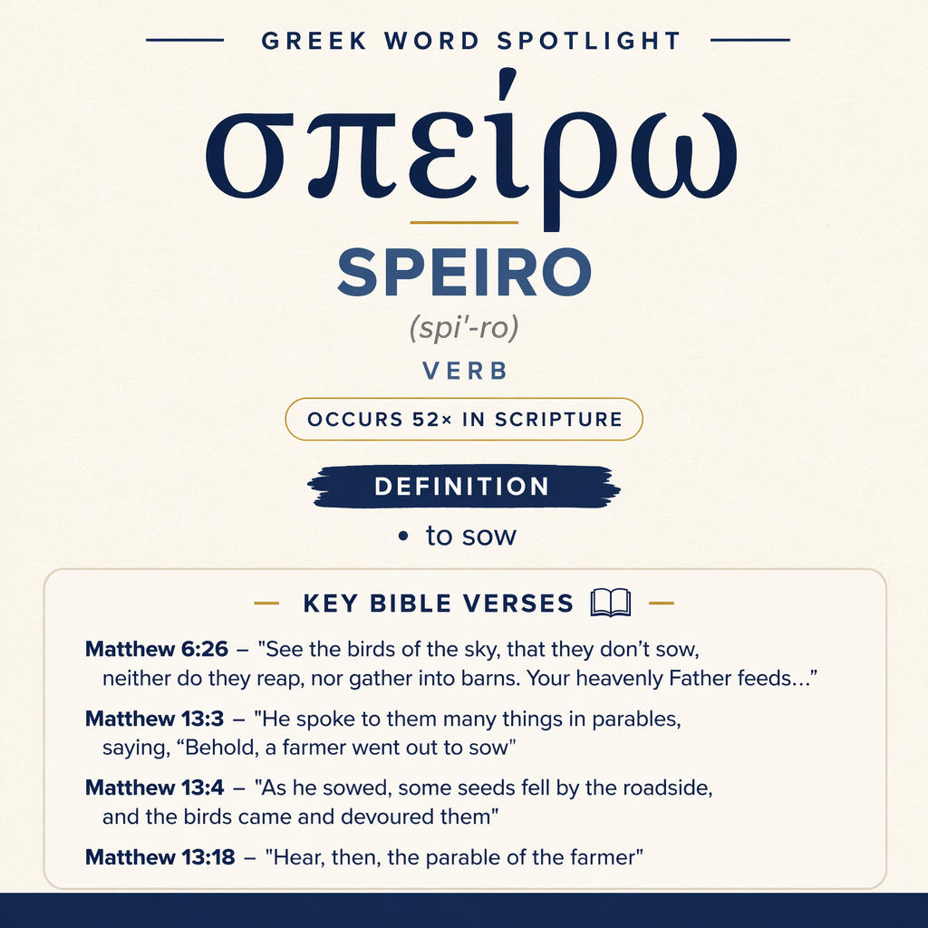 Exploring the Meaning of Speiro in Greek statistics