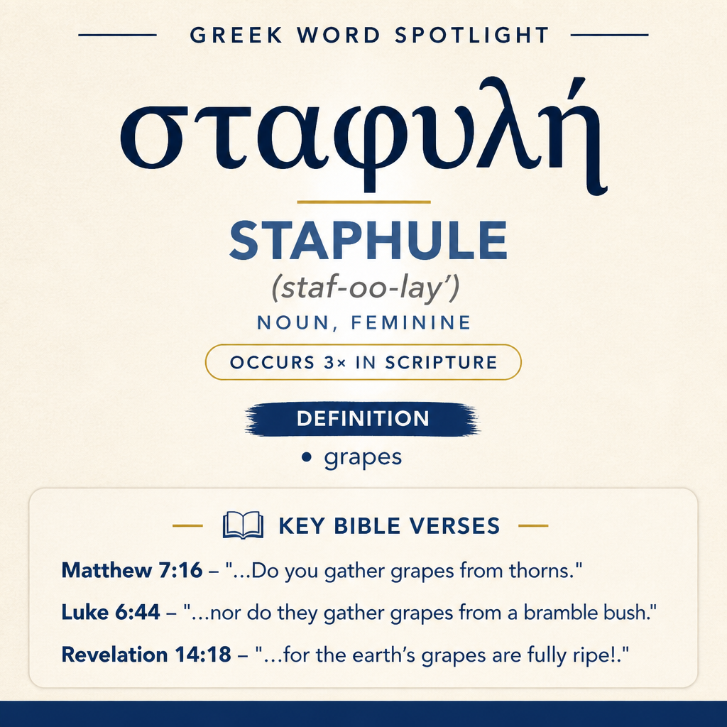 Exploring the Meaning of Staphule in Greek statistics