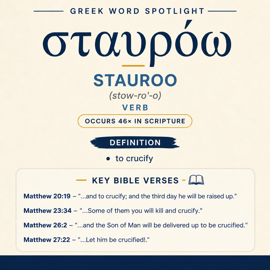 Exploring the Meaning of Stauroo in Greek statistics