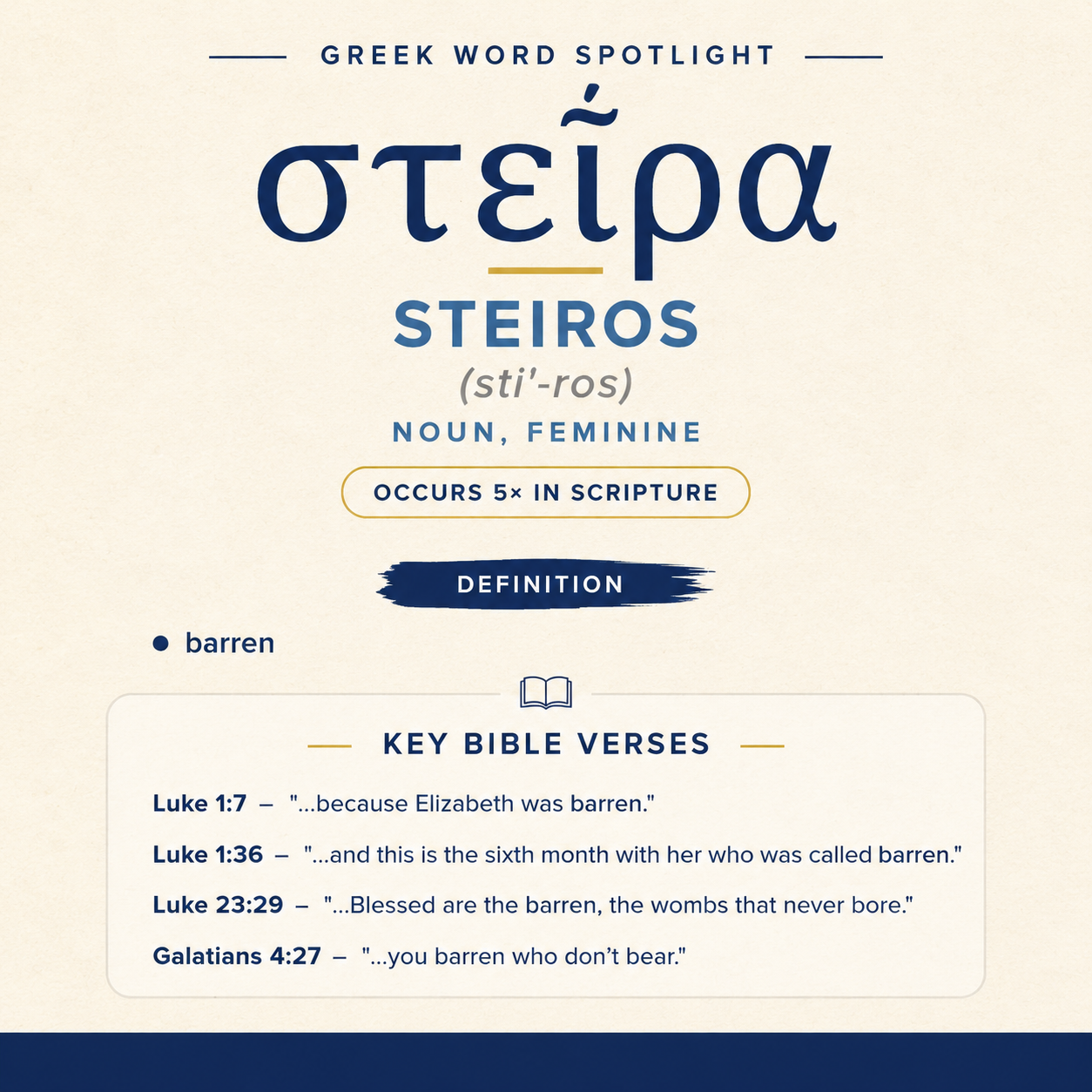 Exploring the Meaning of Steiros in Greek statistics