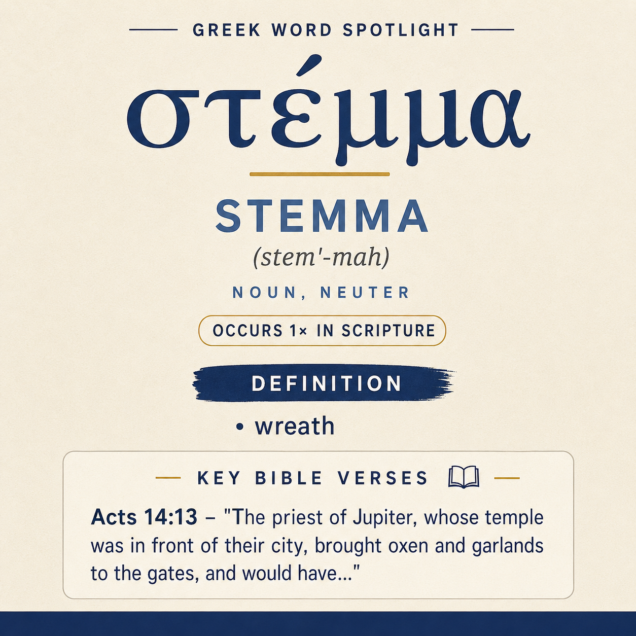 Exploring the Meaning of Stemma in Greek statistics