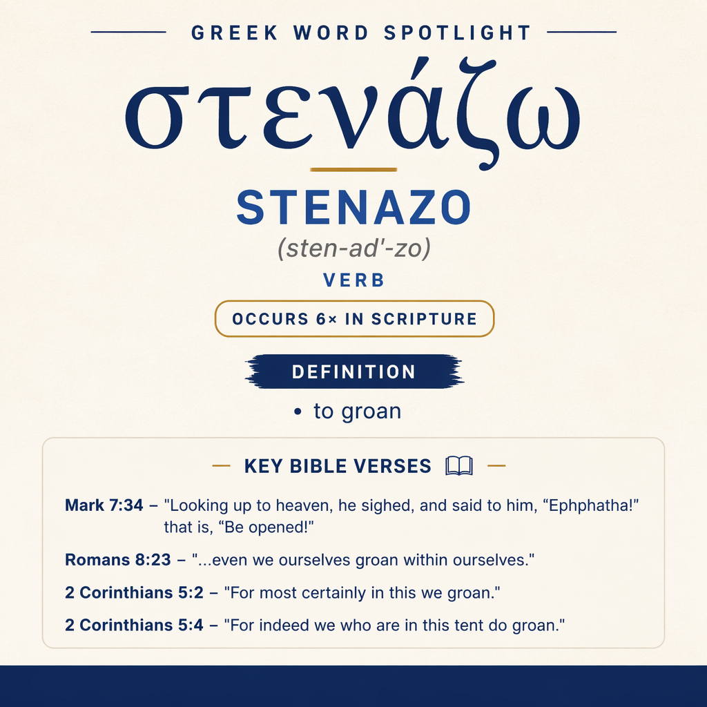 Exploring the Meaning of Stenazo in Greek statistics