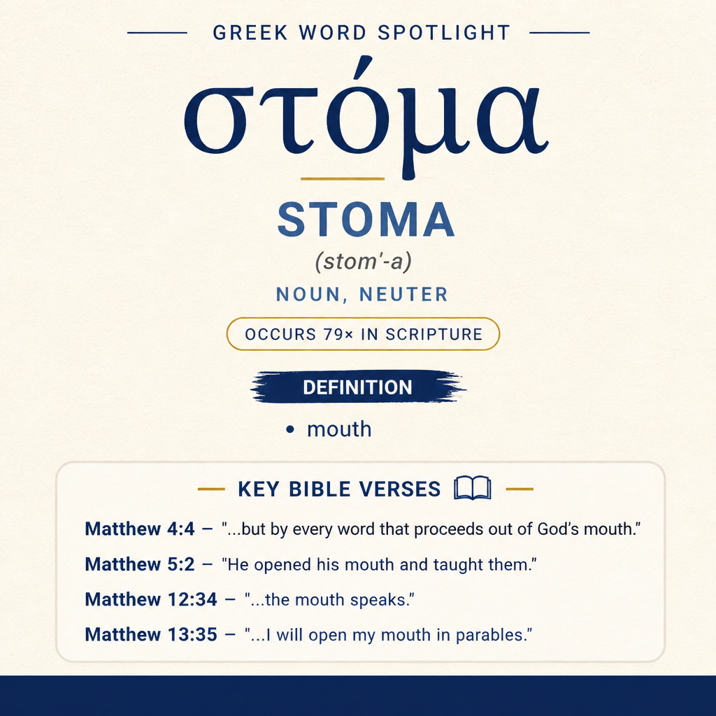 Exploring the Meaning of Stoma in Greek statistics