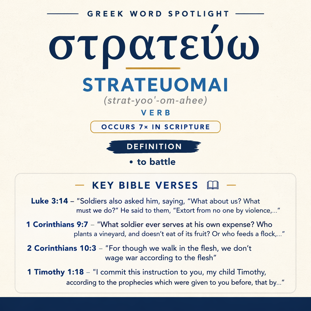 Exploring the Meaning of Strateuomai in Greek statistics