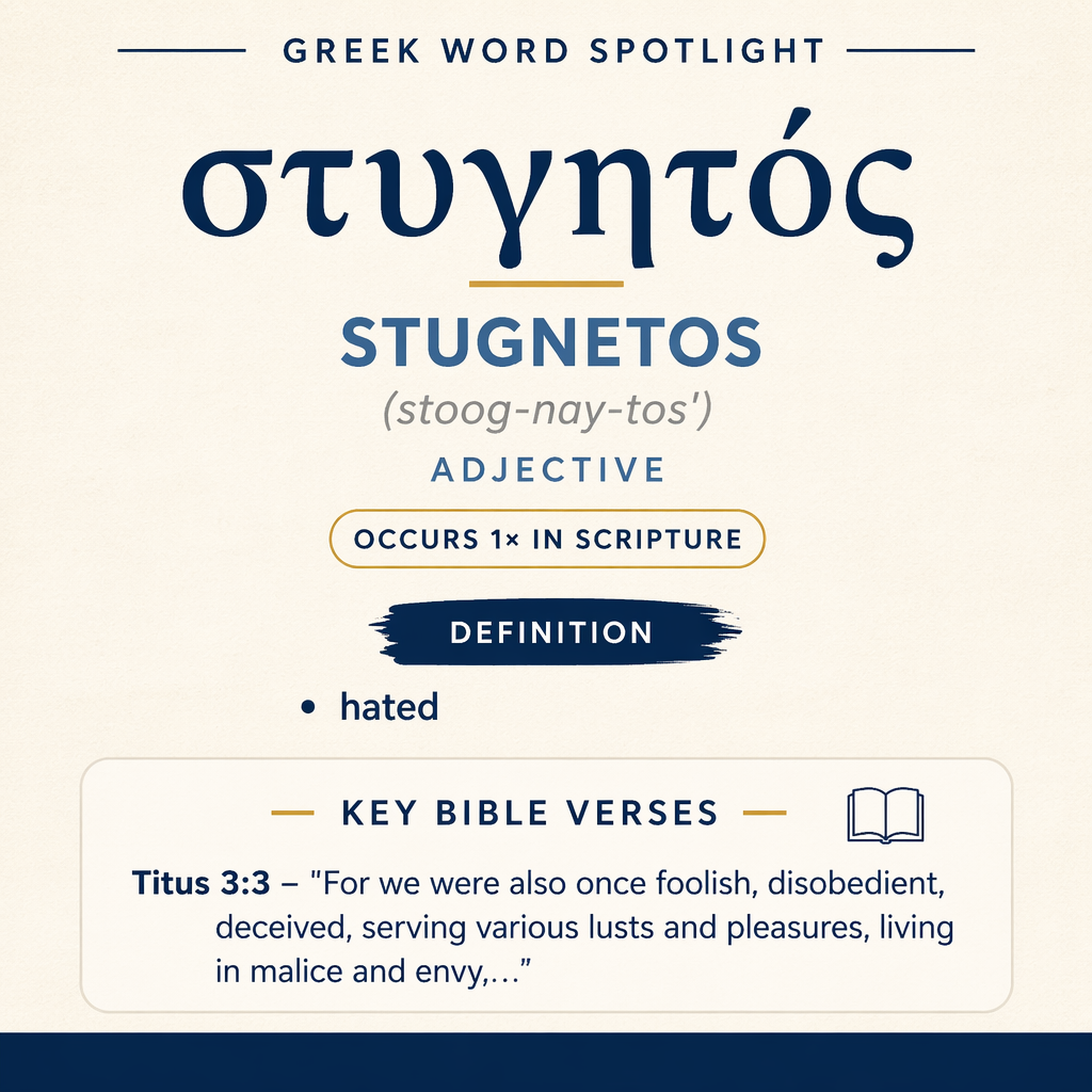 Exploring the Meaning of Stugnetos in Greek in Greek statistics