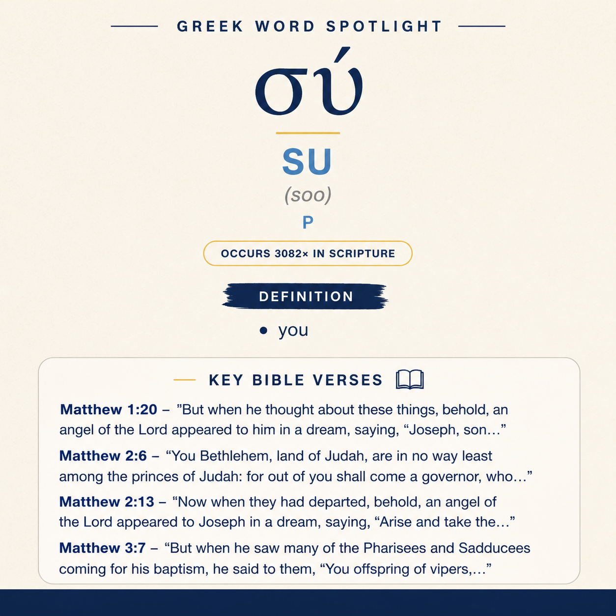 Exploring the Meaning of Su in Greek statistics