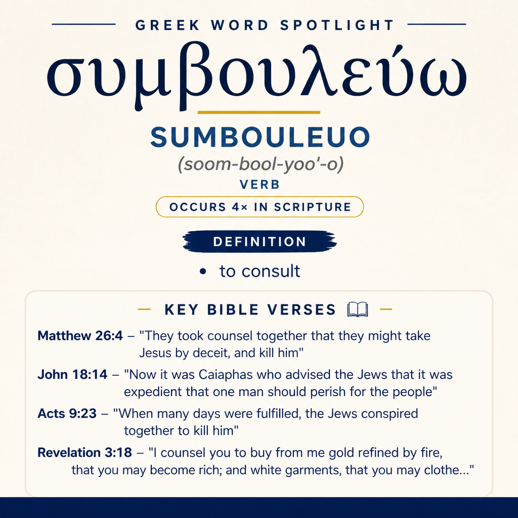 Exploring the Meaning of Sumbouleuo in Greek statistics