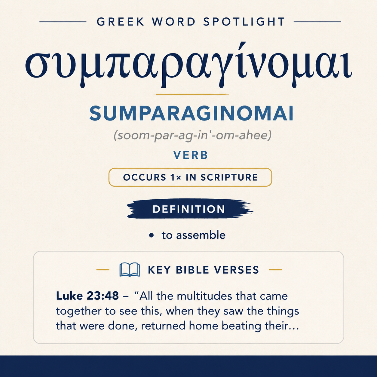 Exploring the Meaning of Sumparaginomai in Greek statistics
