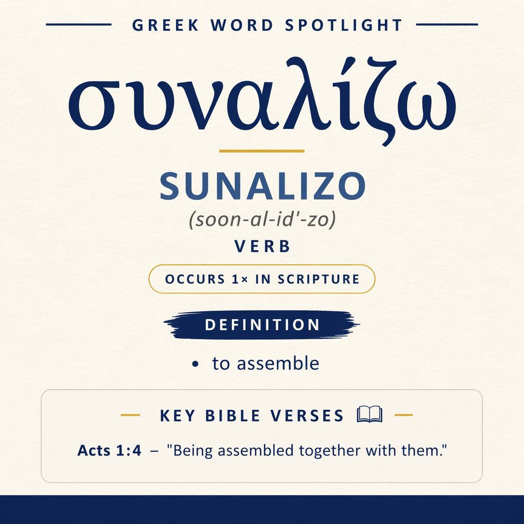 Exploring the Meaning of Sunalizo in Greek statistics