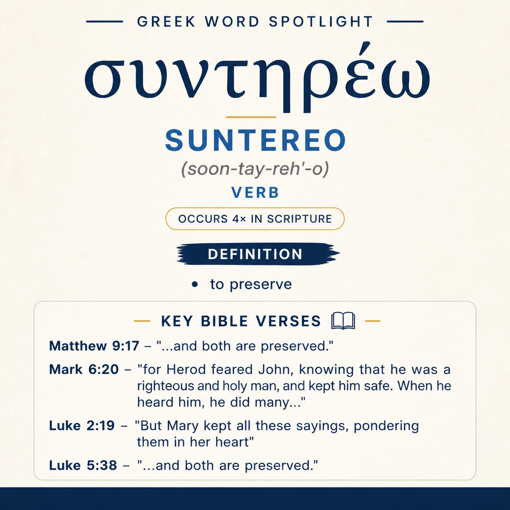 Exploring the Meaning of Suntereo in Greek statistics