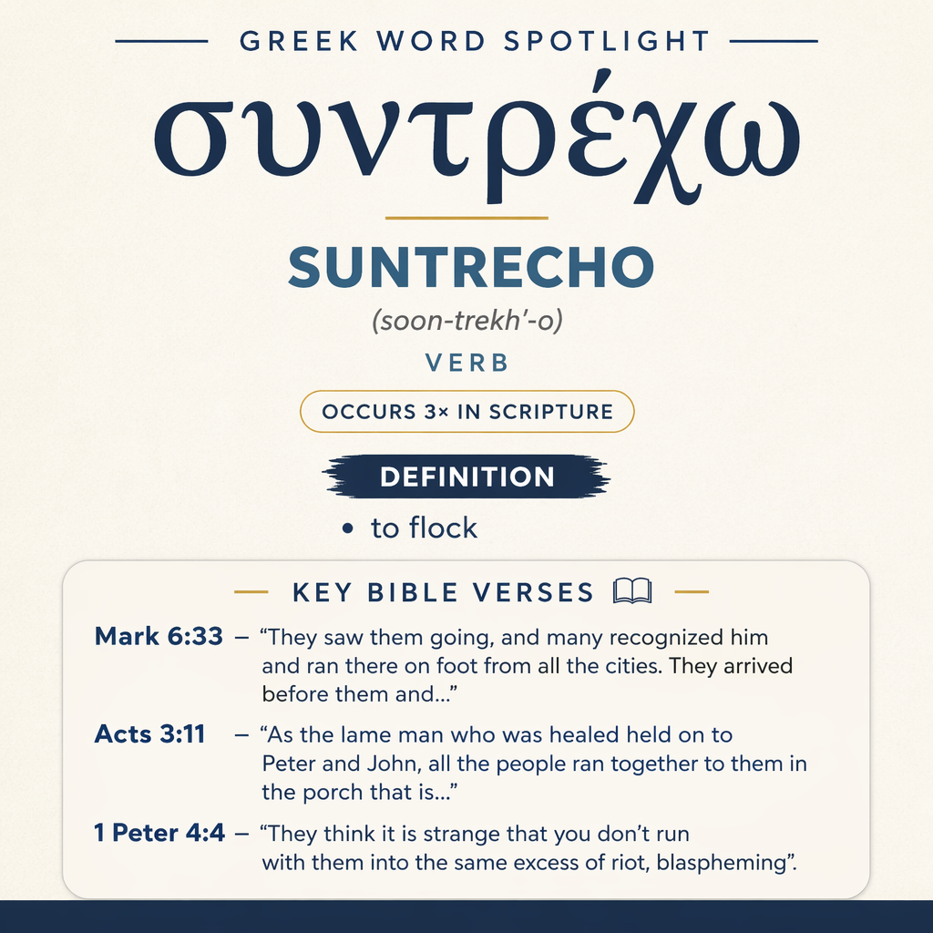Exploring the Meaning of Suntrecho in Greek statistics