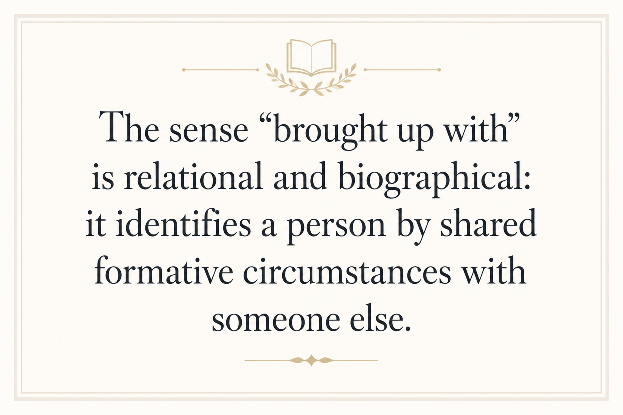 Key insight about Exploring the Meaning of Suntrophos in Greek