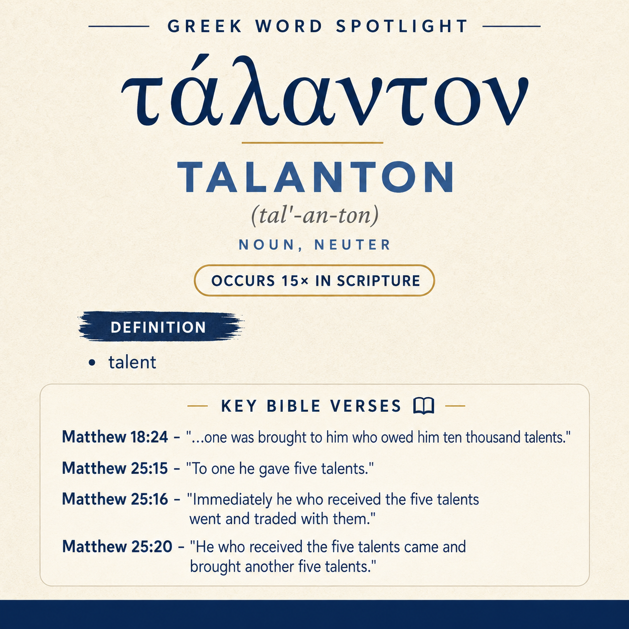 Exploring the Meaning of Talanton in Greek statistics