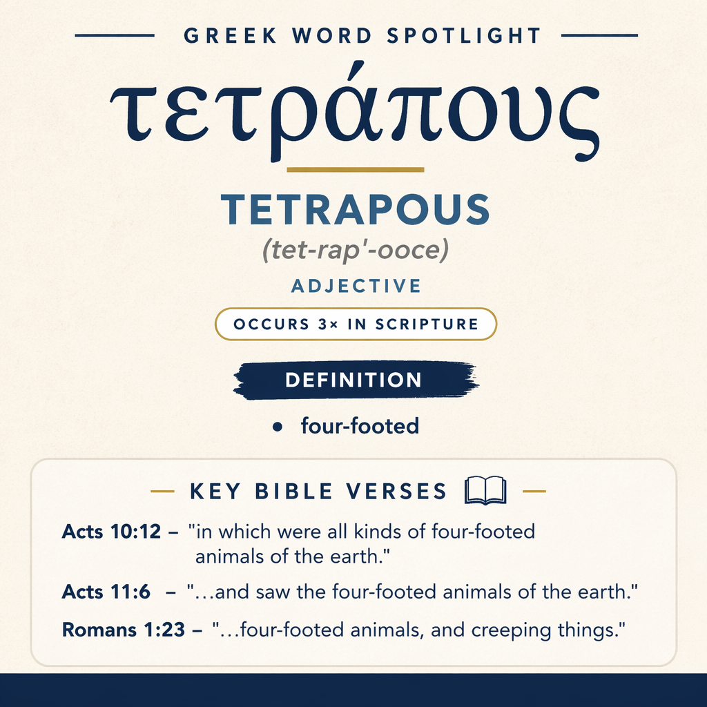 Exploring the Meaning of Tetrapous in Greek statistics