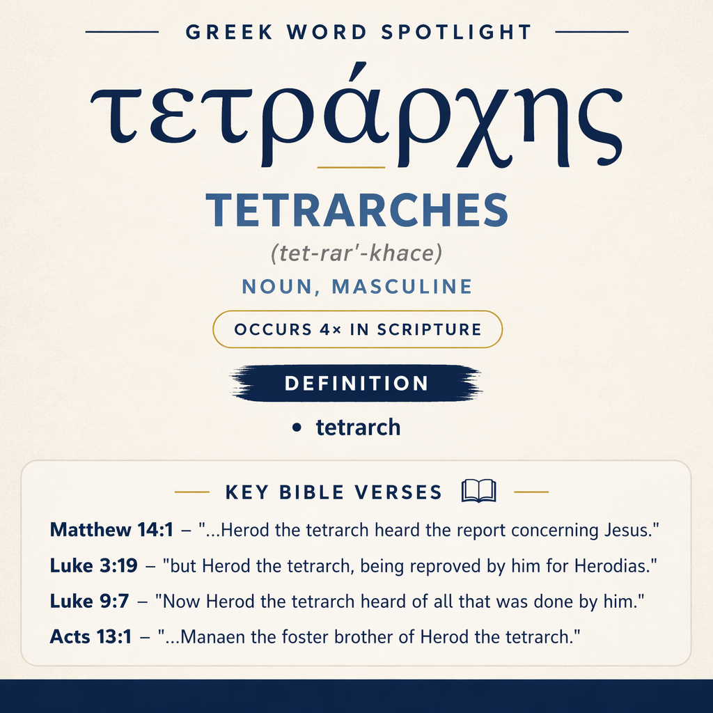 Exploring the Meaning of Tetrarches in Greek statistics