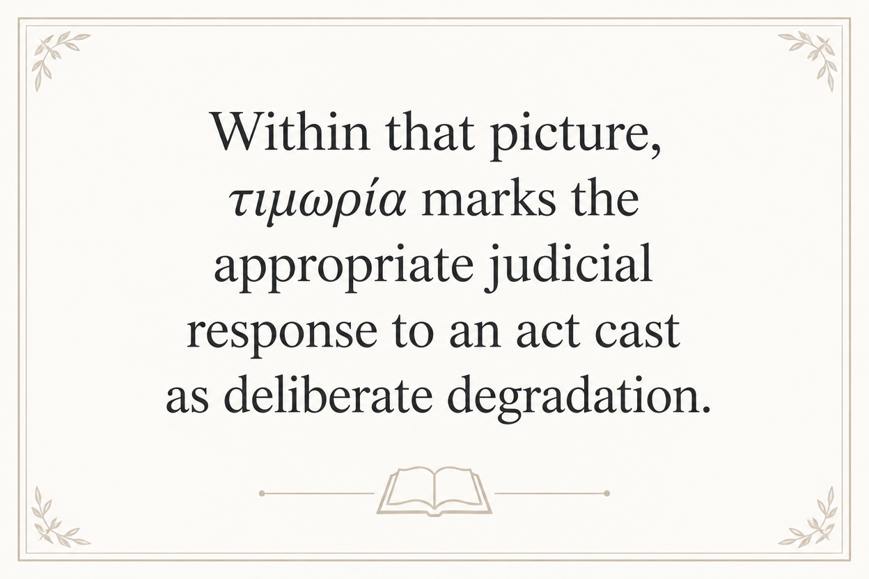 Key insight about Exploring the Meaning of Timoria in Greek