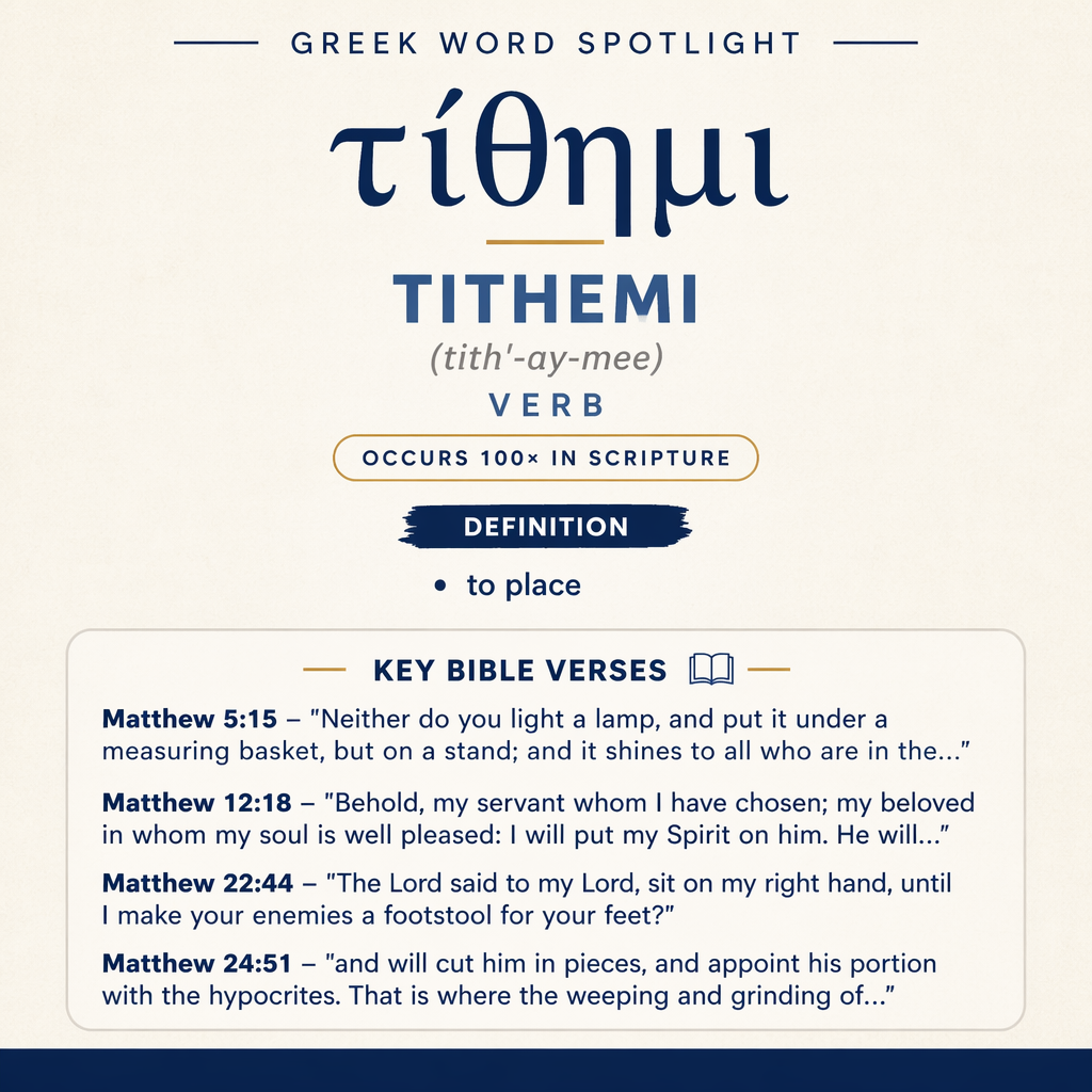Exploring the Meaning of Tithemi in Greek statistics