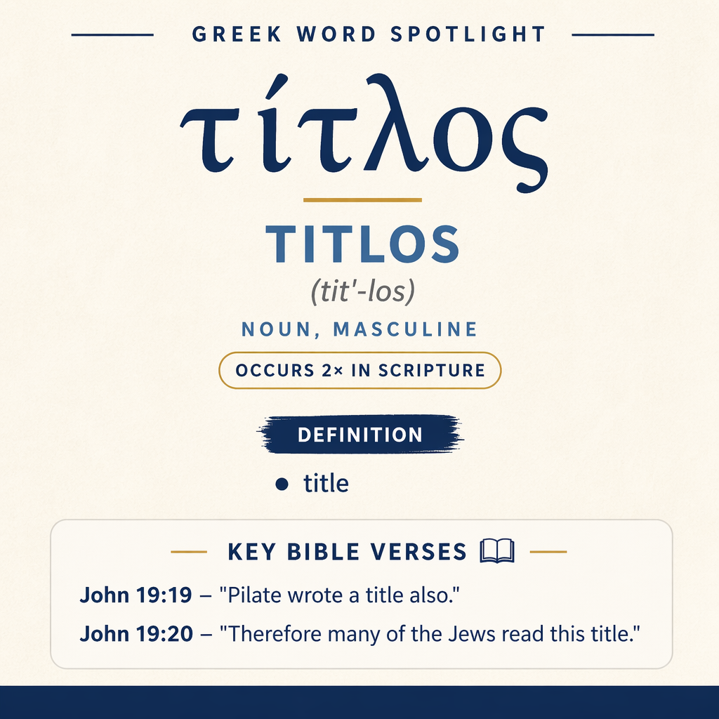 Exploring the Meaning of Titlos in Greek statistics