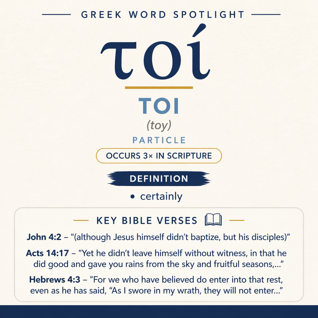 Exploring the Meaning of Toi in Greek statistics