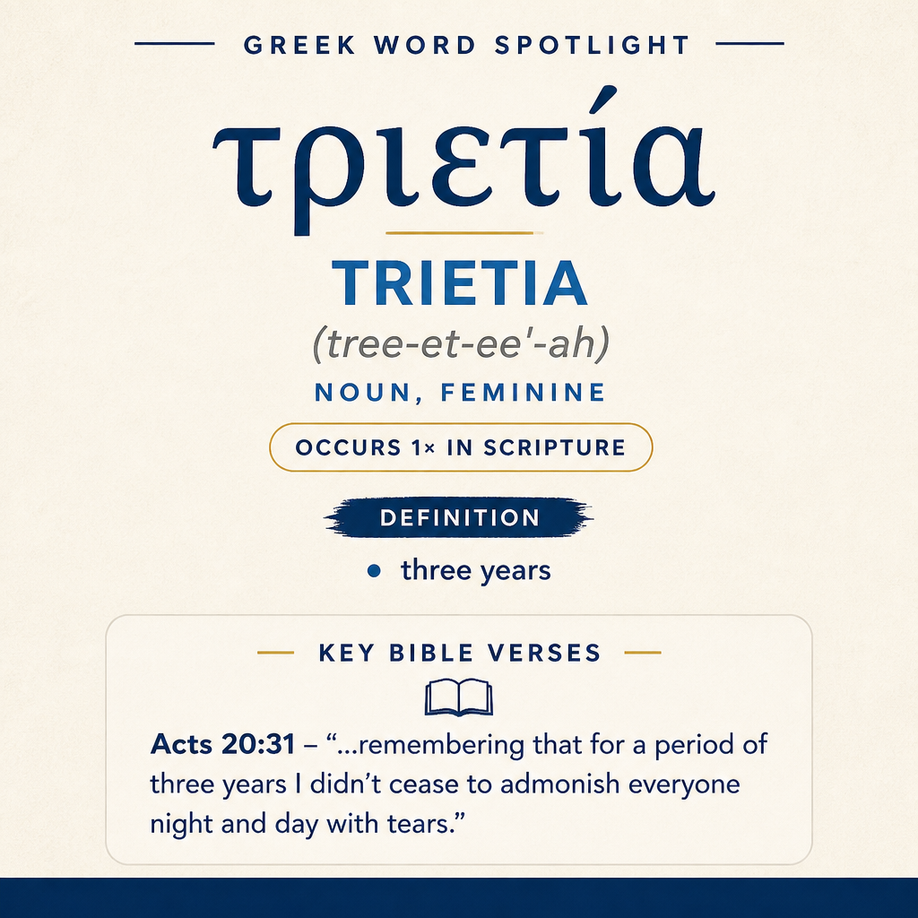Exploring the Meaning of Trietia in Greek statistics