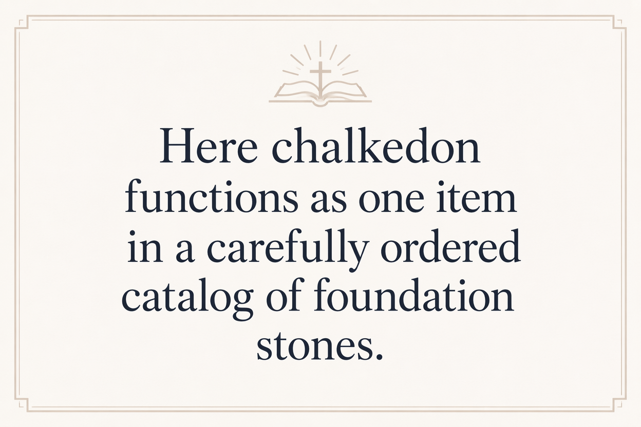 Key insight about Exploring the Meaning of Chalkedon in Greek