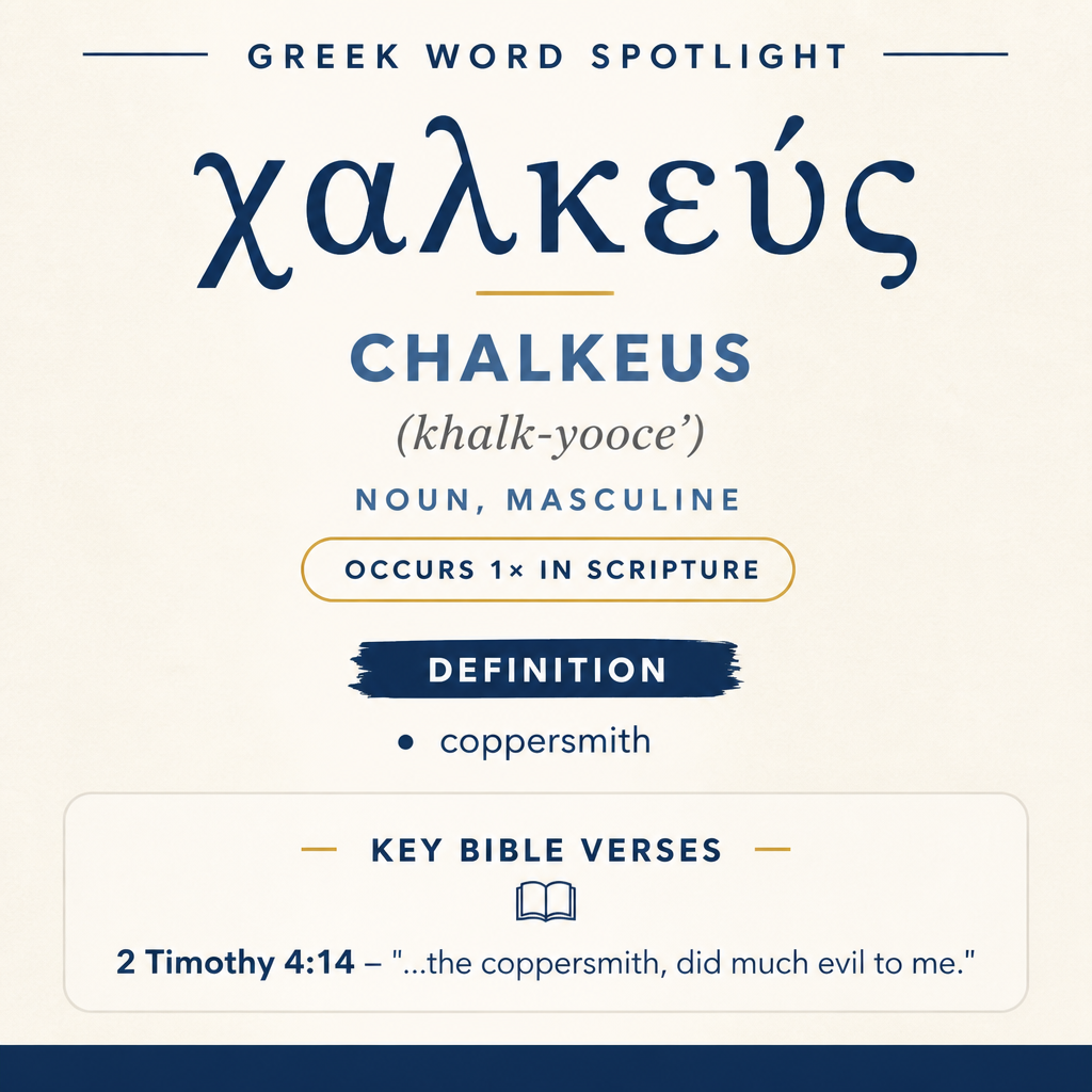 Exploring the Meaning of Chalkeus in Greek statistics