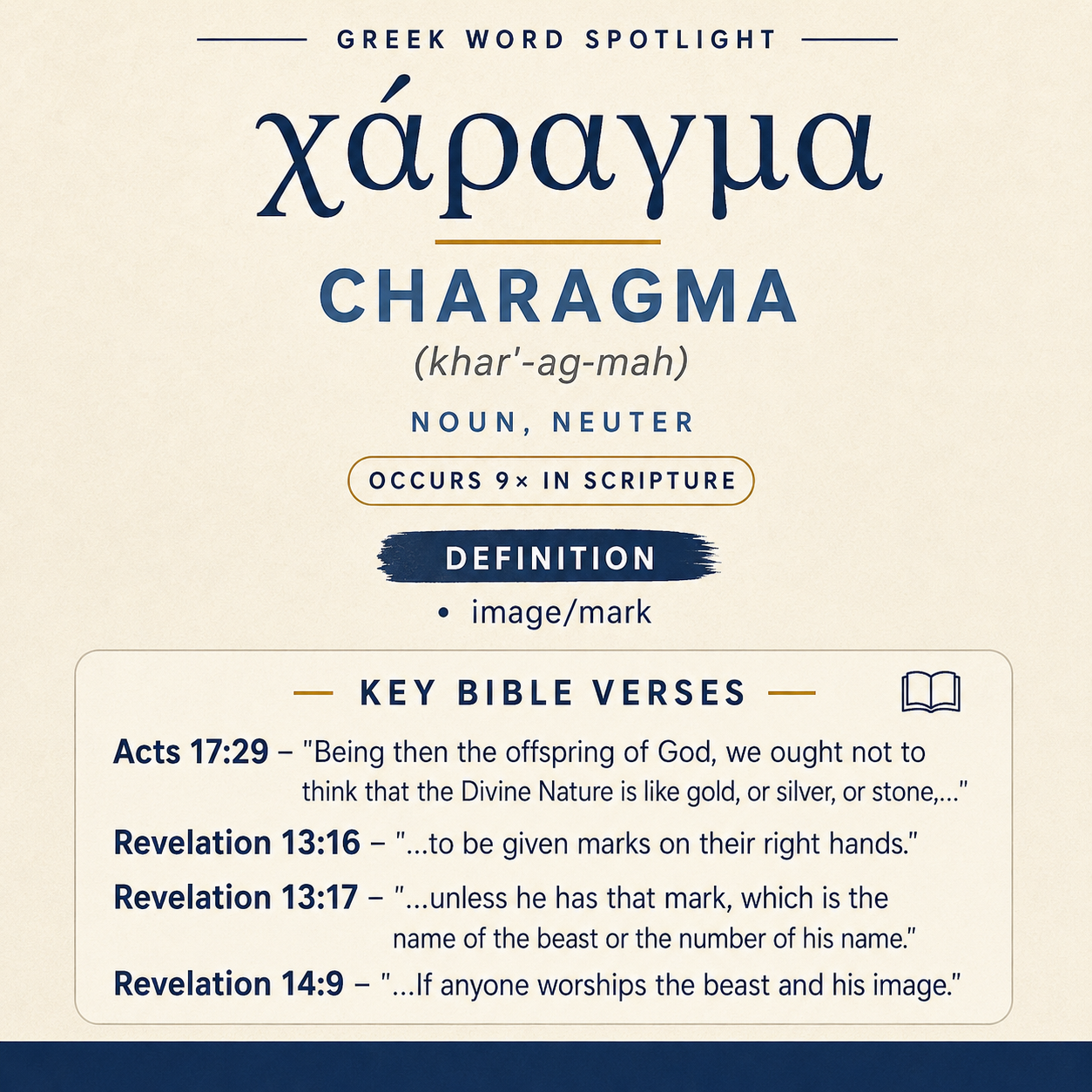 Exploring the Meaning of Charagma in Greek statistics