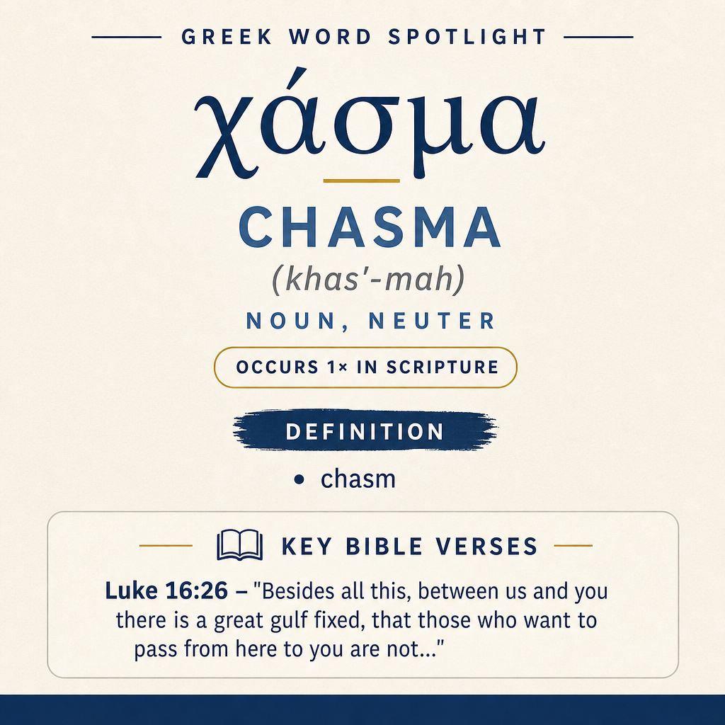 Exploring the Meaning of Chasma in Greek statistics