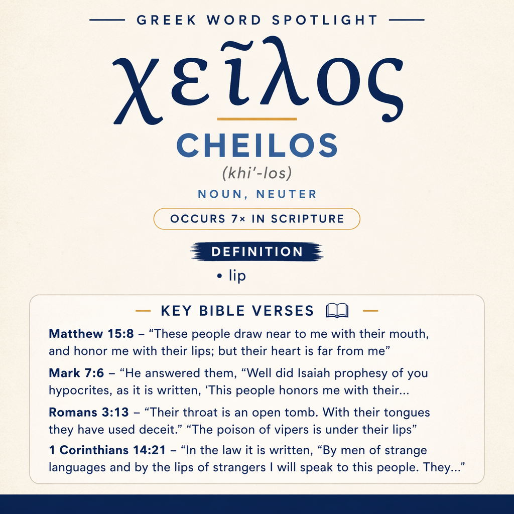 Exploring the Meaning of Cheilos in Greek statistics