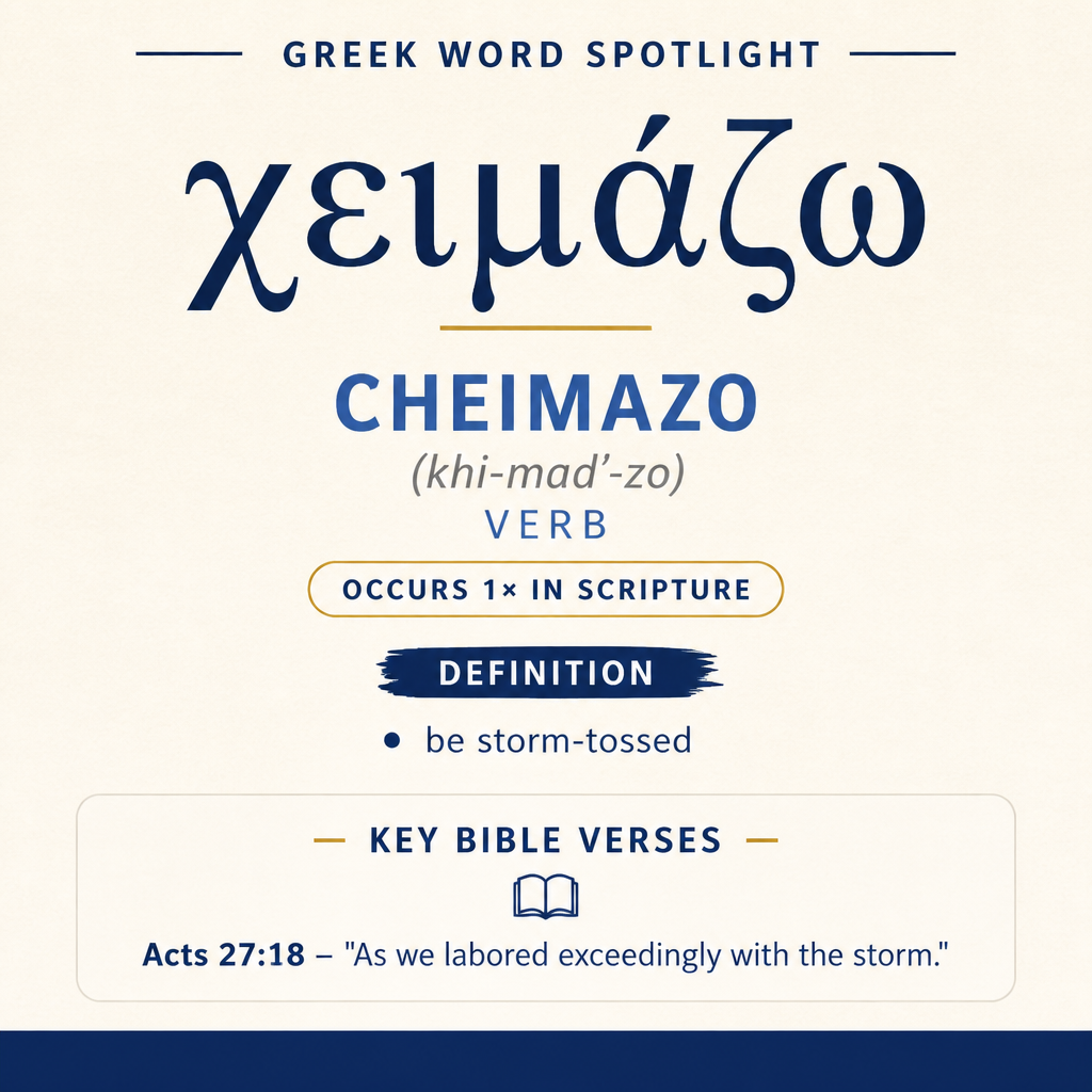 Exploring the Meaning of Cheimazo in Greek statistics